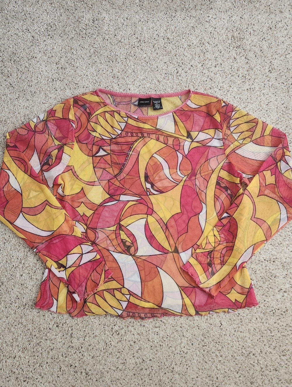 Xhilaration Y2k Mesh Long Sleeve